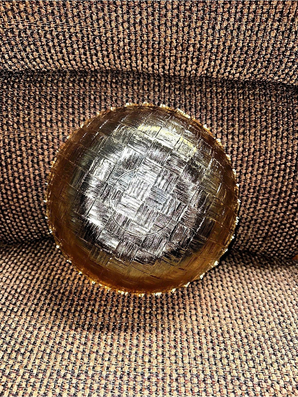 Amber Glass Serving Dish